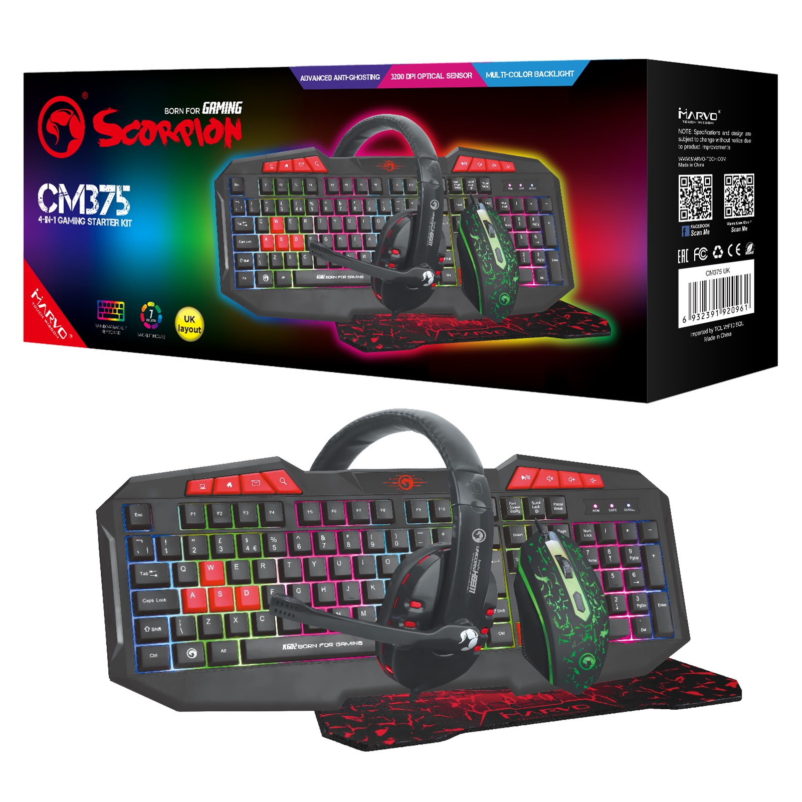 RPM Euro Games Gaming Keyboard and Mouse Combo