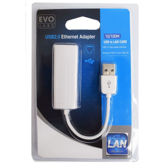 NPEVO-SB2ETH Evo Labs 10/100 USB 2.0 to Ethernet Adapter - Image 1
