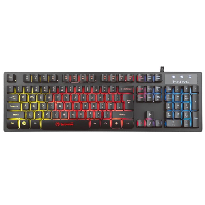Marvo Scorpion KM409 7 Colour Rainbow LED USB Gaming Keyboard & Mouse Set - Image 3
