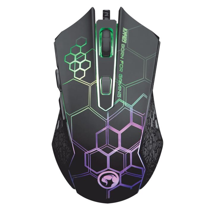 Marvo Scorpion KM409 7 Colour Rainbow LED USB Gaming Keyboard & Mouse Set - Image 2