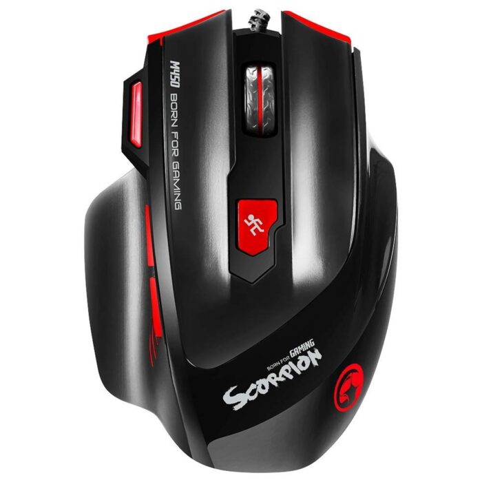 Marvo Scorpion M450 USB 7 Colour LED Black Programmable Gaming Mouse - Image 5