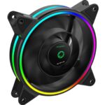 GameMax Razor 120mm 1200RPM PWM Addressable RGB LED Fan - Image 3