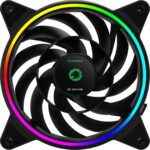 GameMax Razor 120mm 1200RPM PWM Addressable RGB LED Fan - Image 2