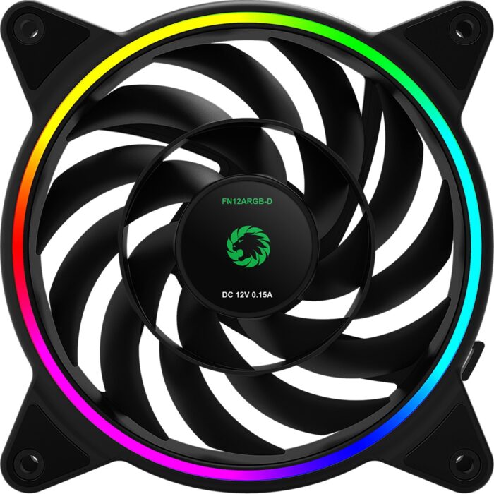 GameMax Razor 120mm 1200RPM PWM Addressable RGB LED Fan - Image 2