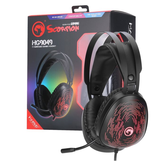 SPMAR-HG9049 Marvo Scorpion HG9049 7.1 Virtual Surround Sound LED Gaming Headset - Xbox One & PS4 Compatible - Image 1