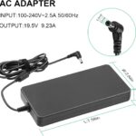 AC Power Supply Charger Adapter For Asus / MSI 5.5 x 2.5mm 180W
