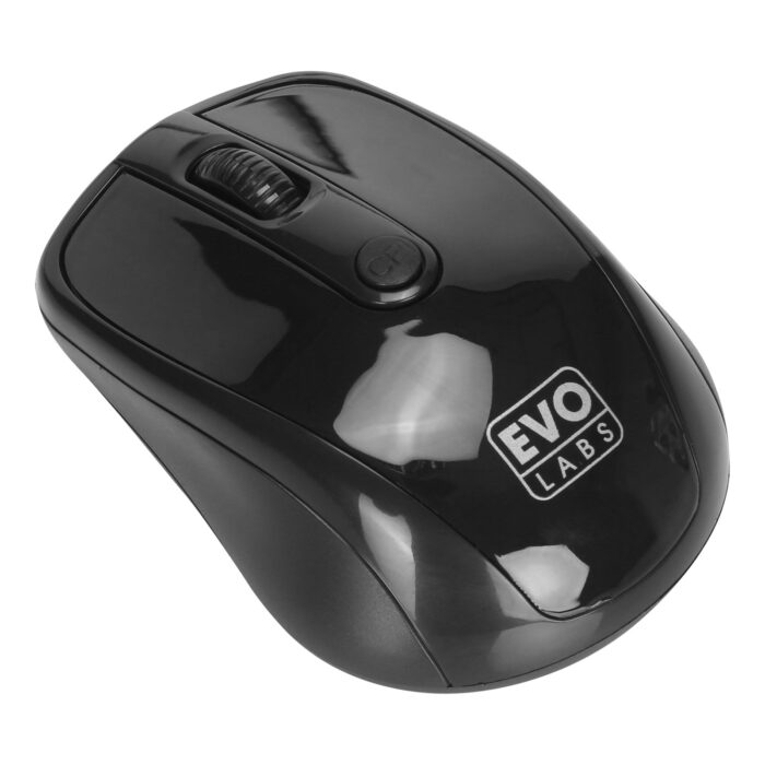 Evo Labs MO-234WBLK Wireless Gloss Black Mouse - Image 2