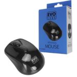 Evo Labs MO-234WBLK Wireless Gloss Black Mouse