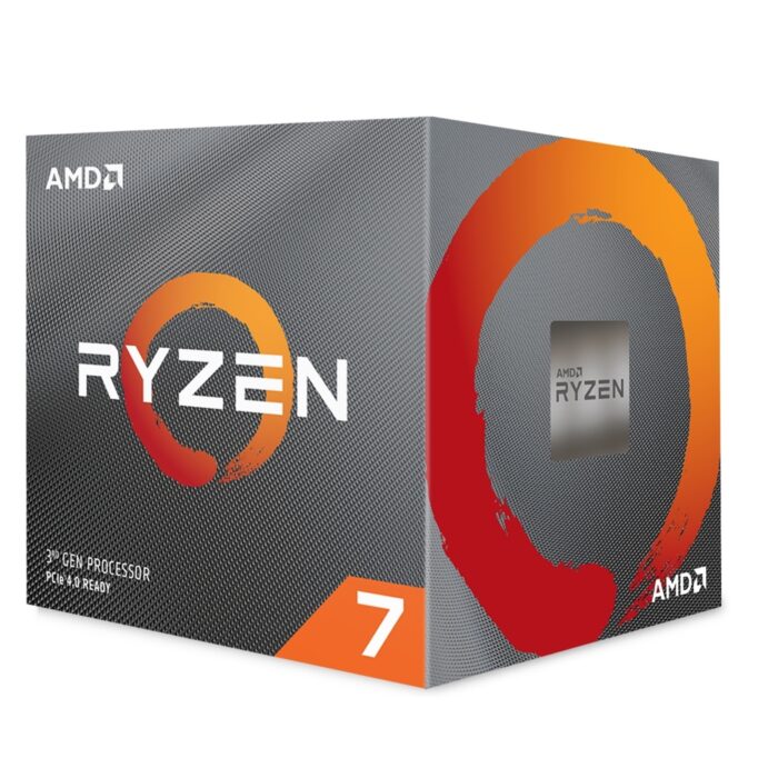 PRAMD-3800X AMD Ryzen 7 3800x 3.9Ghz 8 Core AM4 Overclockable Processor with Wraith Prism Cooler with RGB LED - Image 1