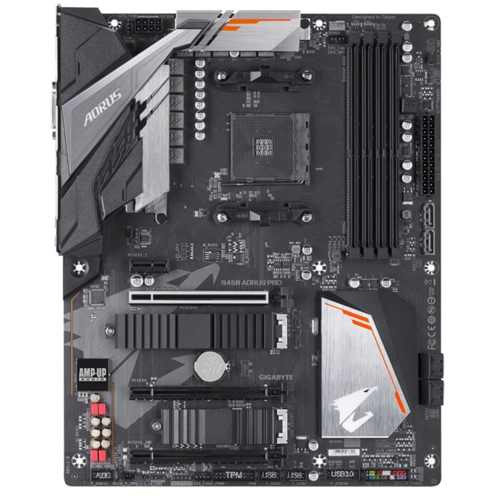 Gigabyte B450 AORUS PRO AMD Socket AM4 ATX DVI-D/HDMI DDR4 USB C 3.1 Motherboard - Image 2