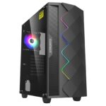 GameMax Black Diamond Mid Tower Black Case with Addressable RGB LED