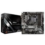 ASRock B450M Pro4 AMD Socket AM4 Micro ATX VGA/DVI-D/HDMI DDR4 USB C 3.1 Motherboard