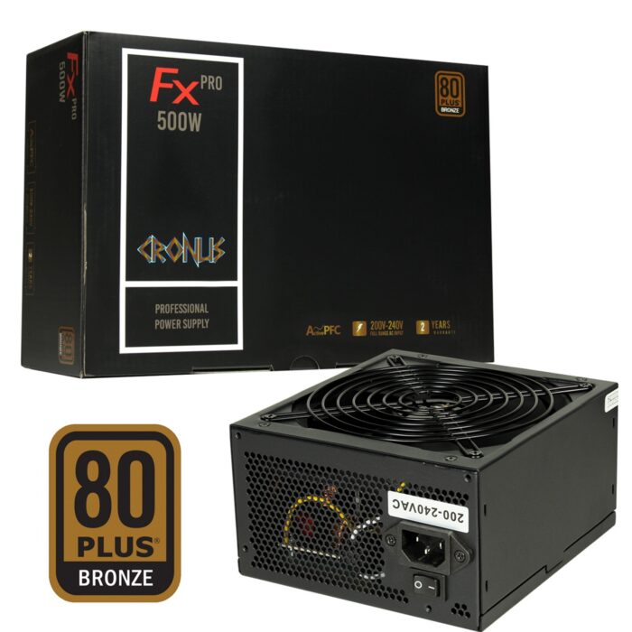 PSCRO-ECRO500W Cronus FX PRO 500W 140mm Silent Fan 80 PLUS Bronze PSU - Image 1