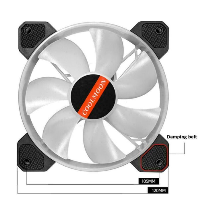 s-l1600 (1) Coolmoon 12cm RGB Rainbow FAN - Image 2