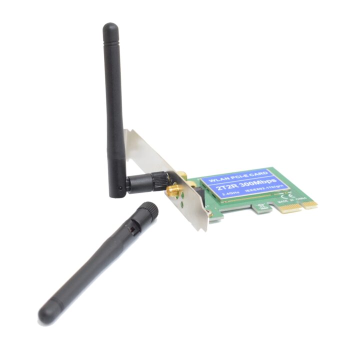 Evo Labs PCI-Express Full Height N300 WiFi Card with Detachable Antennas - Image 2
