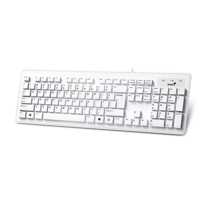 Genius SlimStar 130 USB Desktop Slim Design White Keyboard - Image 2