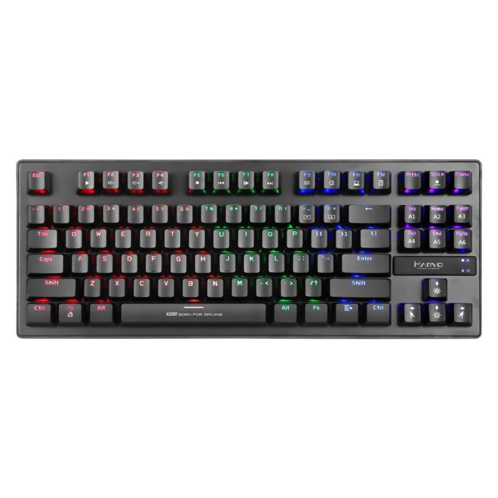 Marvo Scorpion KG901 USB RGB LED Compact Mechanical Gaming Keyboard with Blue Switches - Image 2