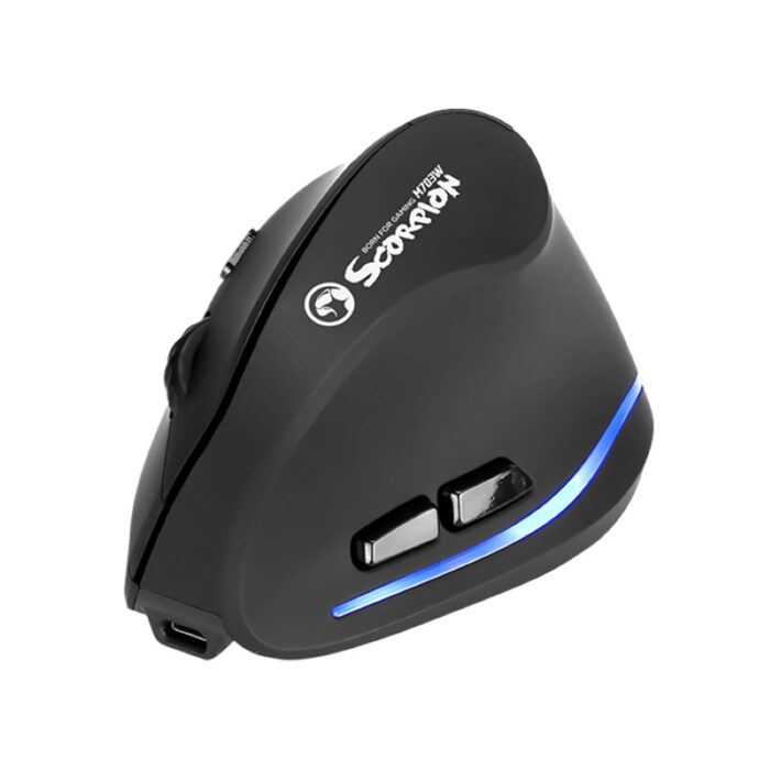 Marvo Scorpion M703W Wireless Blue LED Black Right-Handed Ergonomic Rechargeable Gaming Mouse - Image 6