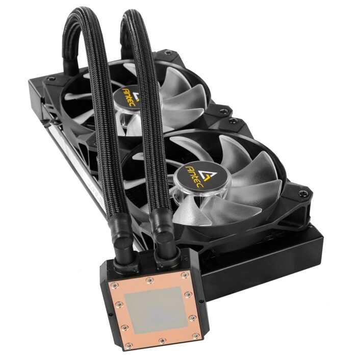 Antec Kuhler H20 K240 Universal Socket 240mm PWM 2000RPM RGB LED AiO Liquid CPU Cooler with Wired RGB Controller - Image 2