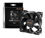Be Quiet! BL044 Pure Wings 2 8cm Case Fan, Rifle Bearing, Black, Ultra Quiet - Image 2