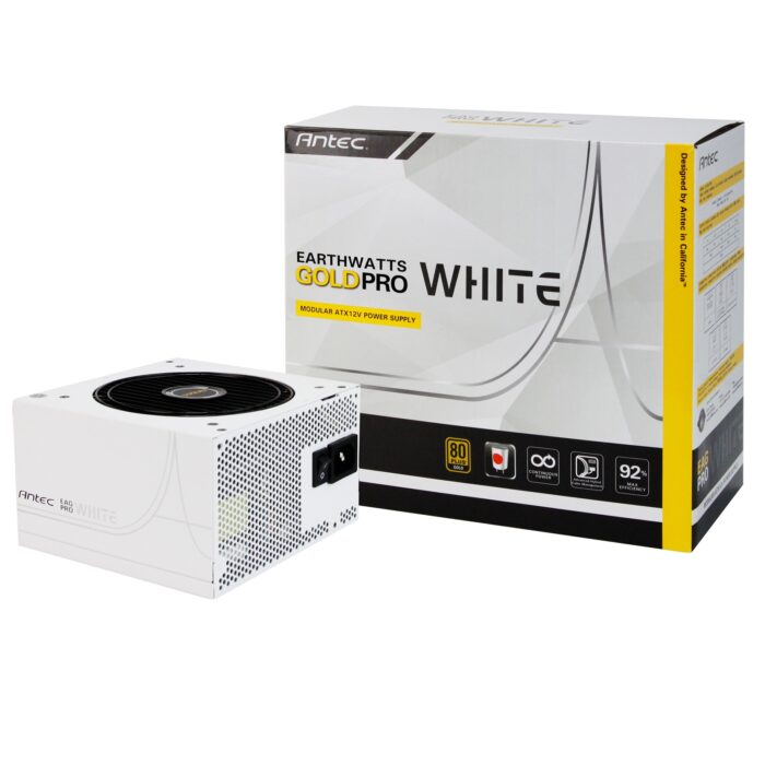 Antec EarthWatts Gold Pro White 750W 120mm Silent Fan 80 PLUS Gold Semi Modular PSU - Image 1