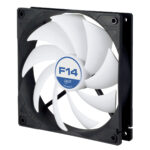 Arctic F14 14cm Case Fan, Black & White, 9 Blades, Fluid Dynamic