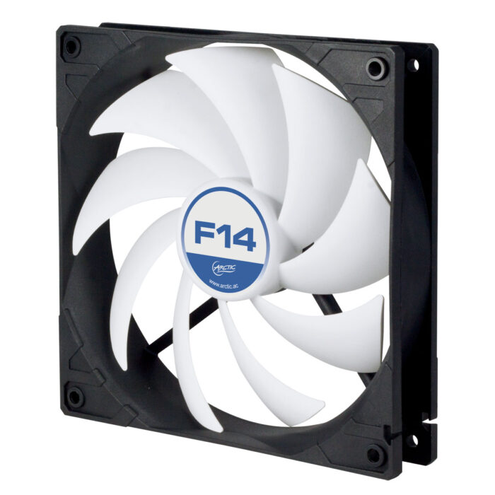 Arctic F14 14cm Case Fan, Black & White, 9 Blades, Fluid Dynamic - Image 1