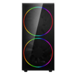 GameMax Black Hole ARGB Gaming Case 2x 20cm 1x 12cm ARGB Fans 1x ARGB Hub - Image 2