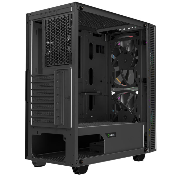 GameMax Black Hole ARGB Gaming Case 2x 20cm 1x 12cm ARGB Fans 1x ARGB Hub - Image 7