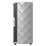 GameMax White Diamond Mid Tower Case with Addressable RGB LED - Image 2