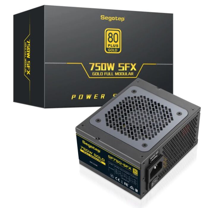 psu sfx USED Segotep 750W Power Supply SFX Fully Modular Japanese Series Capacitor 80+ Gold PSU with 80mm FDB Fan - Image 1