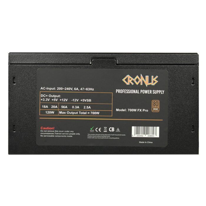 Cronus FX PRO 700W 140mm Silent Fan 80 PLUS Bronze PSU - Image 3