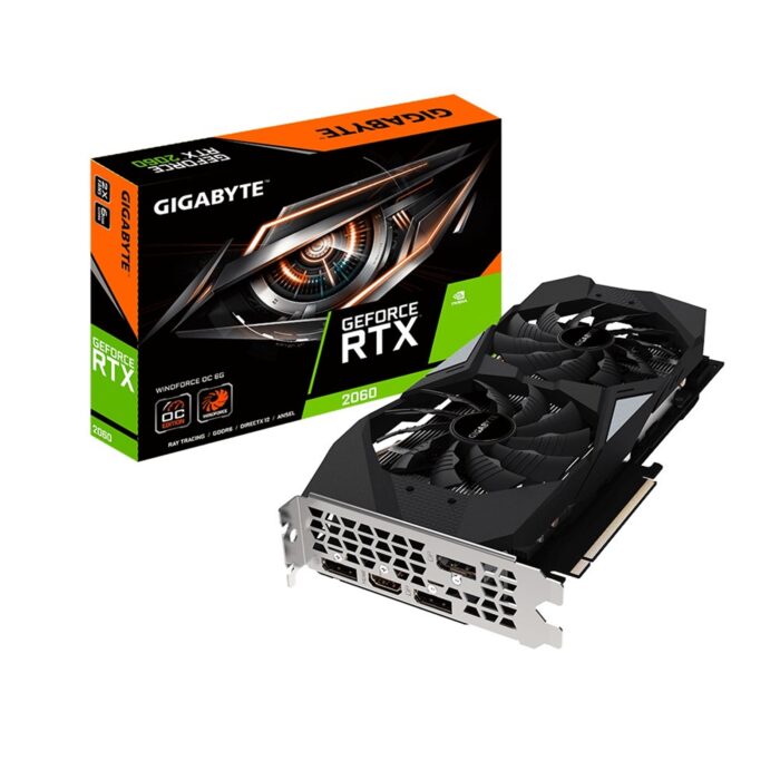 GRGIG-N206WF26 Gigabyte Nvidia GeForce RTX 2060 WINDFORCE OC 6GB Dual Fan Graphics Card - Image 1