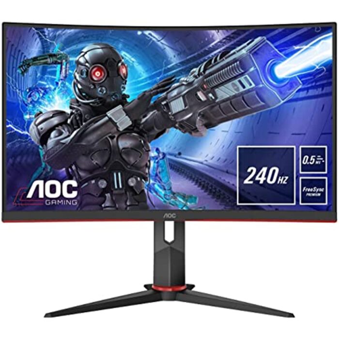 AOC C27G2ZE/BK 27" 240 HzLED Widescreen HDMI/ DisplayPort Freesync 0.5ms Speakers Frameless Curved Monitor - Image 1