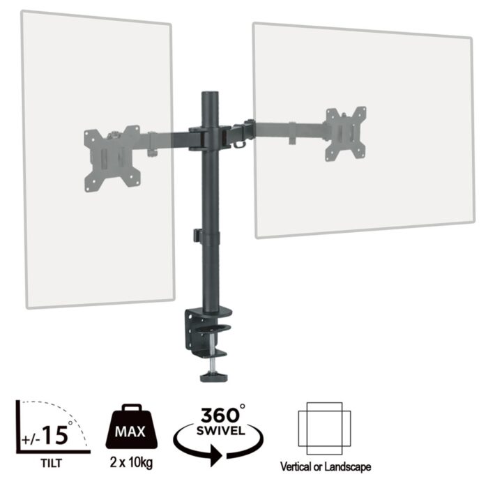 piXL Double Monitor Arm Desk Mount - Image 2