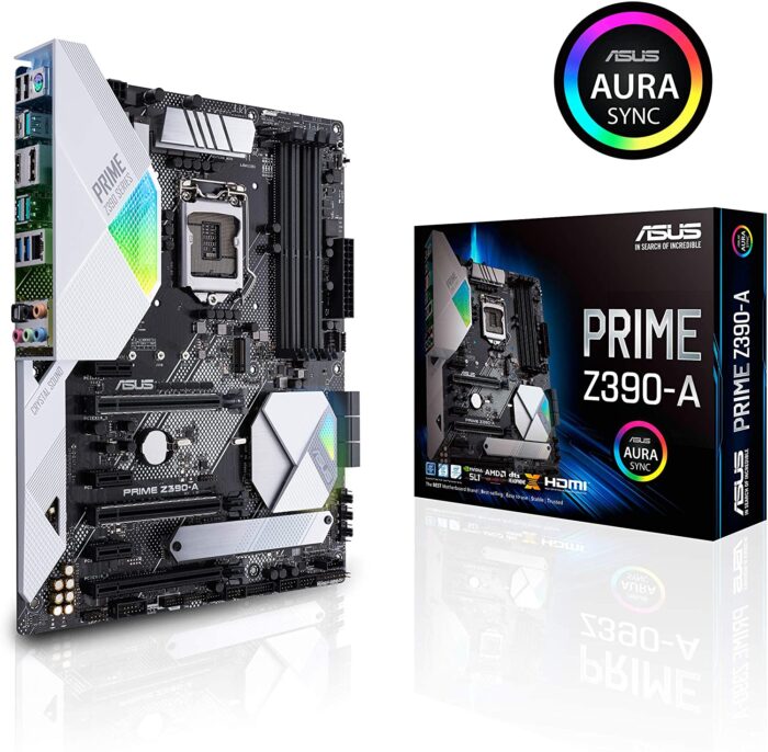 91UezYrW-YL._AC_SL1500_ ASUS Prime Z390-A LGA1151 (Intel 8th and 9th Gen) ATX DDR4 DP HDMI M.2 USB 3.1 Gen2 Gigabit LAN Motherboard - Image 1