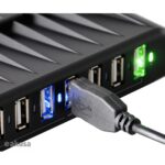 Akasa Connext 7+ 7 Port USB 2.0 Hub with Power Adapter - Image 2