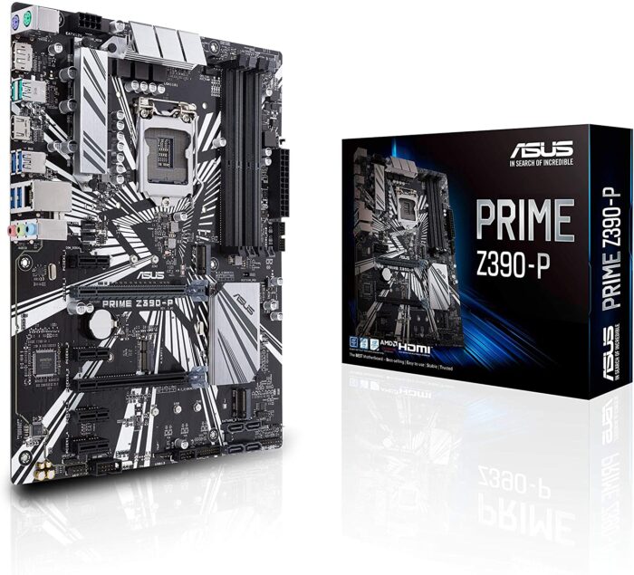 ASUS Prime Z390-P LGA1151 (Intel 8th and 9th Gen) ATX DDR4 DP HDMI M.2 USB 3.1 Gen2 Motherboard, Black - Image 1