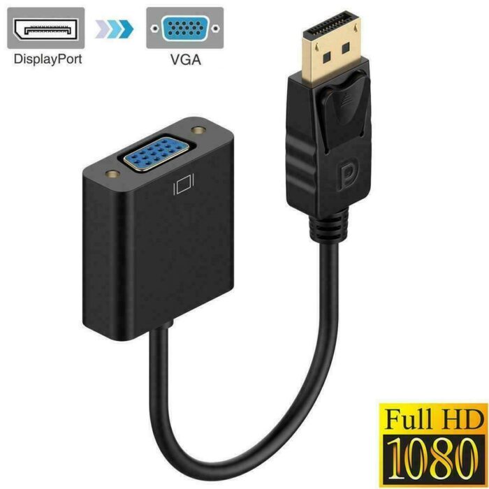 s-l1600 (22) DP Display Port Male to VGA Female Converter Adapter - Image 1