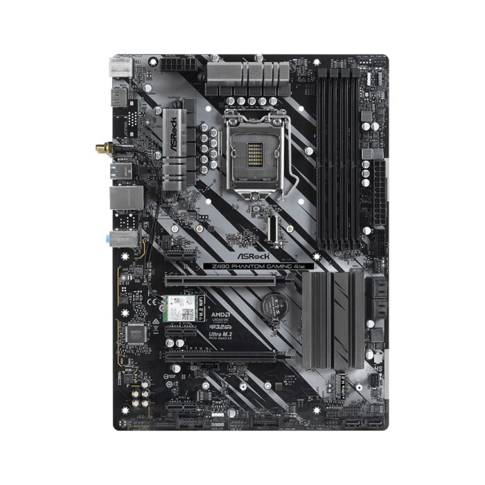 ASRock Z490 Phantom Gaming 4/ac Intel Socket 1200 10th Gen ATX HDMI M.2 USB C WiFi/Bluetooth Motherboard - Image 3