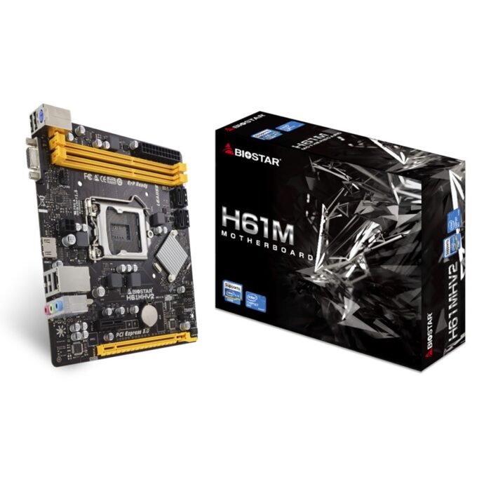 Biostar H61MHV2 Intel Socket 1155 2nd/3rd Gen Micro ATX DDR3 VGA/HDMI USB 2.0 Motherboard - Image 1