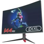 piXL 27" 144Hz/ 165Hz Curved HDR G-Sync Compatible 5ms Frameless Gaming Monitor with FreeSync, DisplayPort & HDMI