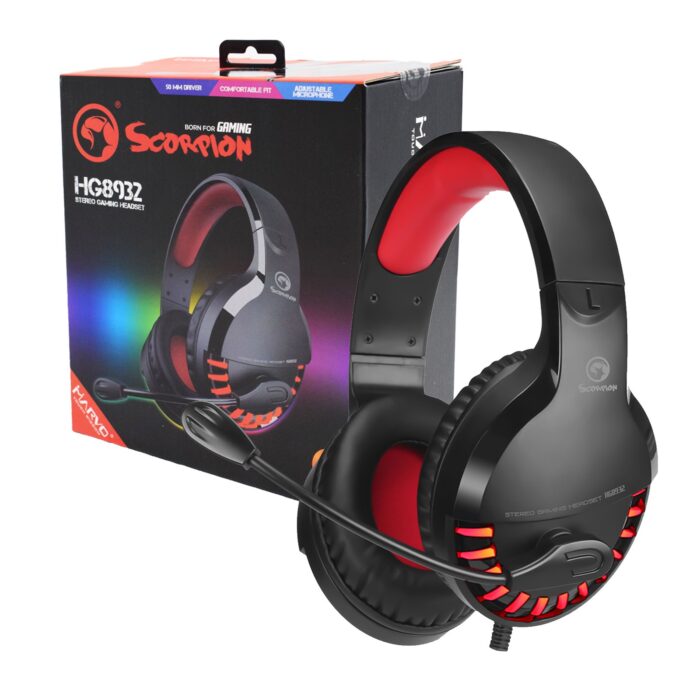 SPMAR-HG8932-BF Marvo Scorpion HG8932 Stereo Sound Gaming Headset - Image 1