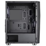 CiT Alpha Black Mid Tower 1 x USB 3.0 / 2 x USB 2.0 Tempered Glass Side Window Panel Black Case with Addressable RGB LED Lighting & Fans - Image 6