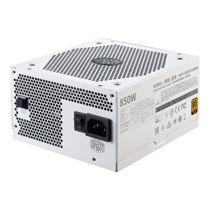 Cooler Master V850 Gold V2 White Edition 850W 135mm Silent FDB Fan 80 PLUS Gold Fully Modular PSU - Image 3