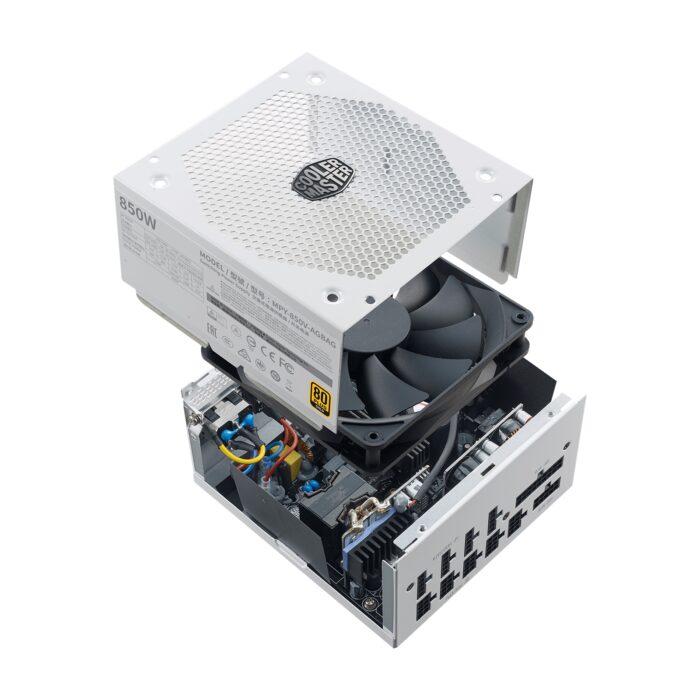 Cooler Master V850 Gold V2 White Edition 850W 135mm Silent FDB Fan 80 PLUS Gold Fully Modular PSU - Image 5