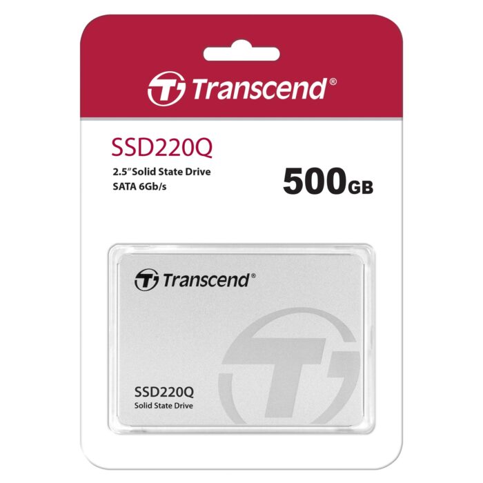 HDTRA-TS500GSSD Transcend 500GB SSD220Q 2.5" SATA III SSD Drive - 550MB/s - Image 1