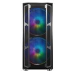 GameMax F15M Full Tower 1 x USB 3.0 / 2 x USB 2.0 Tempered Glass Side Window Panels With Mesh Front Panel Black Case with Addressable RGB LED Fans - Image 2