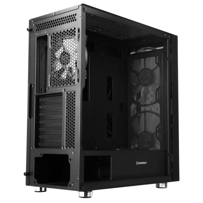 149987 GameMax F15M Full Tower 1 x USB 3.0 / 2 x USB 2.0 Tempered Glass Side Window Panels With Mesh Front Panel Black Case with Addressable RGB LED Fans - Image 5