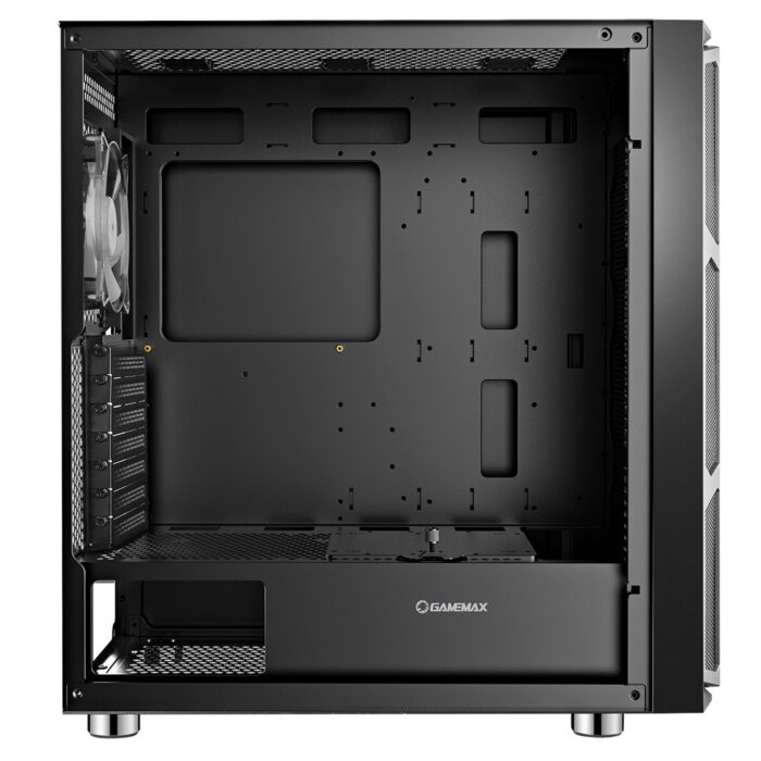 149989 GameMax F15M Full Tower 1 x USB 3.0 / 2 x USB 2.0 Tempered Glass Side Window Panels With Mesh Front Panel Black Case with Addressable RGB LED Fans - Image 4